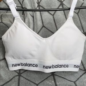 New Balance White High Support Sports Bra